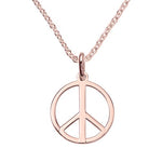 Rose Gold Plated Peace Pendant - hersey-and-son