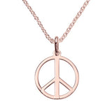 Rose Gold Plated Peace Pendant - hersey-and-son