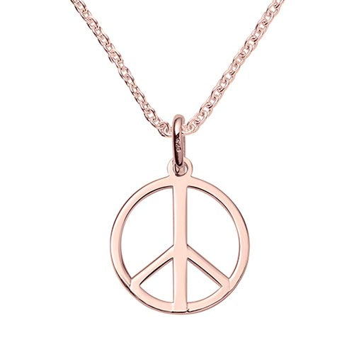 Rose Gold Plated Peace Pendant - hersey-and-son