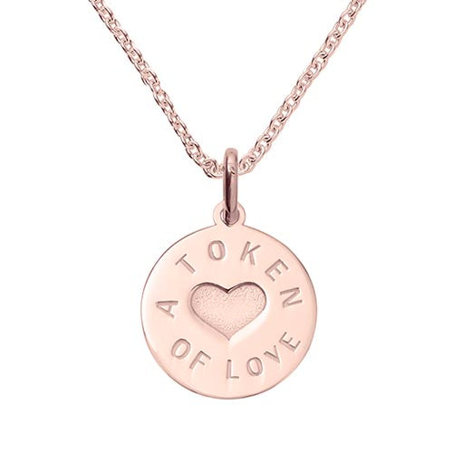 Rose Gold Plated Token of Love Pendant